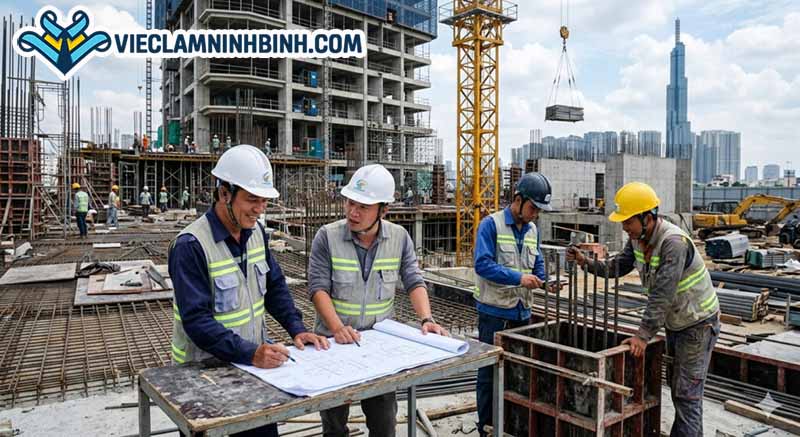 Các vị trí việc làm xây dựng Ninh Bình phổ biến